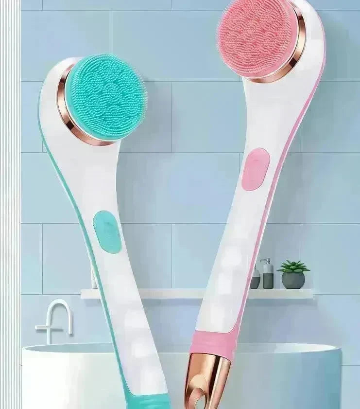 Electric Bath Brush Silicone Back Scrubber USB Rechargeable 2 Speeds Rotating Shower Brush Spa Waterproof Body Cleaning Brush - EX-STOCK CANADA
