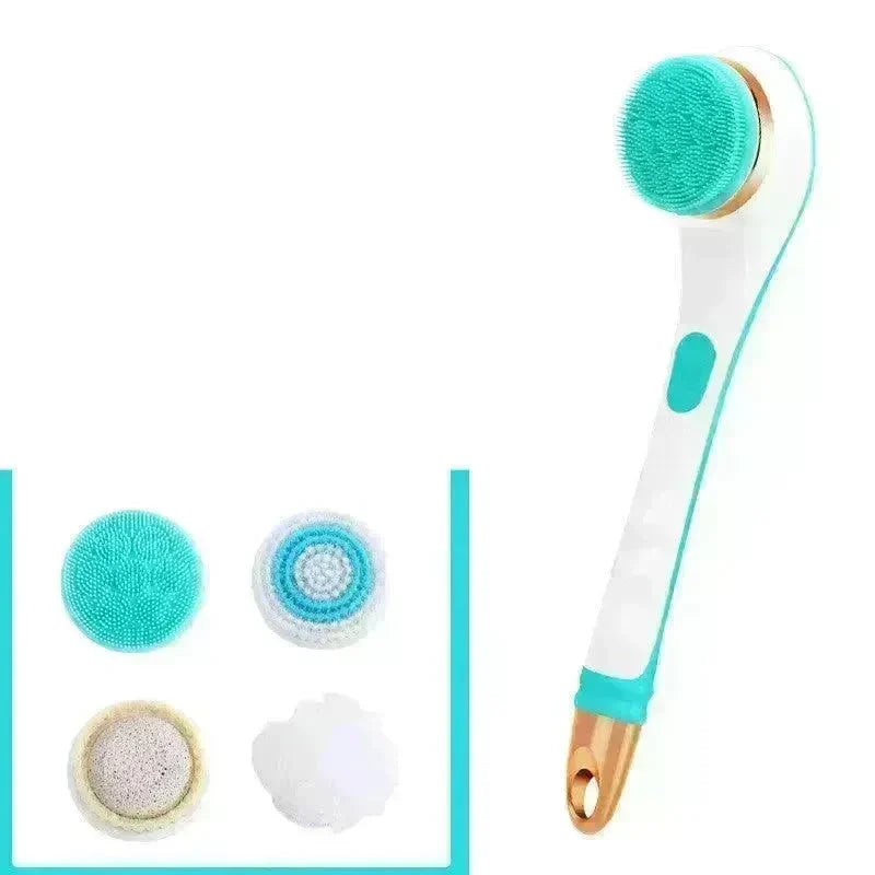 Electric Bath Brush Silicone Back Scrubber USB Rechargeable 2 Speeds Rotating Shower Brush Spa Waterproof Body Cleaning Brush - EX-STOCK CANADA