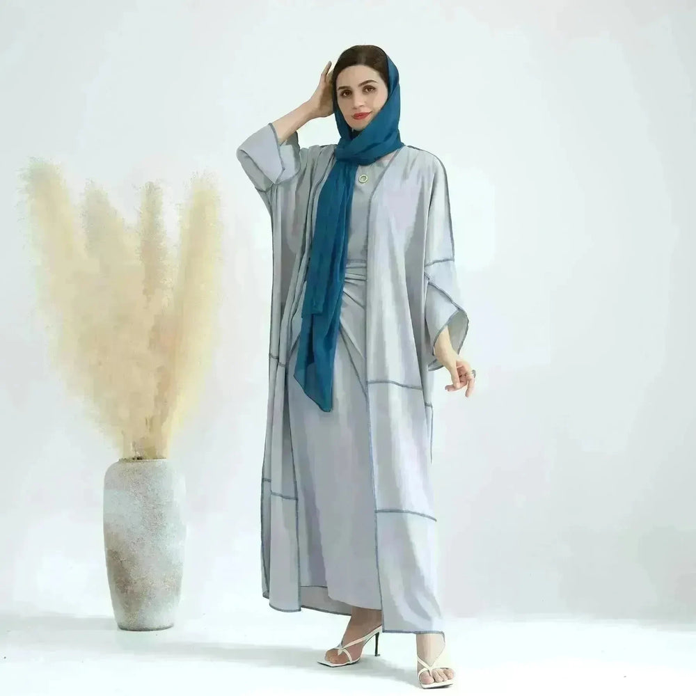 Elegant Base Shawl Skirt Three-piece Set Suit for Arabian Dubai Middle East Women Abaya Dress - EX-STOCK CANADA
