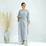Elegant Base Shawl Skirt Three-piece Set Suit for Arabian Dubai Middle East Women Abaya Dress - EX-STOCK CANADA