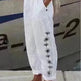 Elegant Cotton And Linen Floral Print Casual Jumpsuit - EX-STOCK CANADA