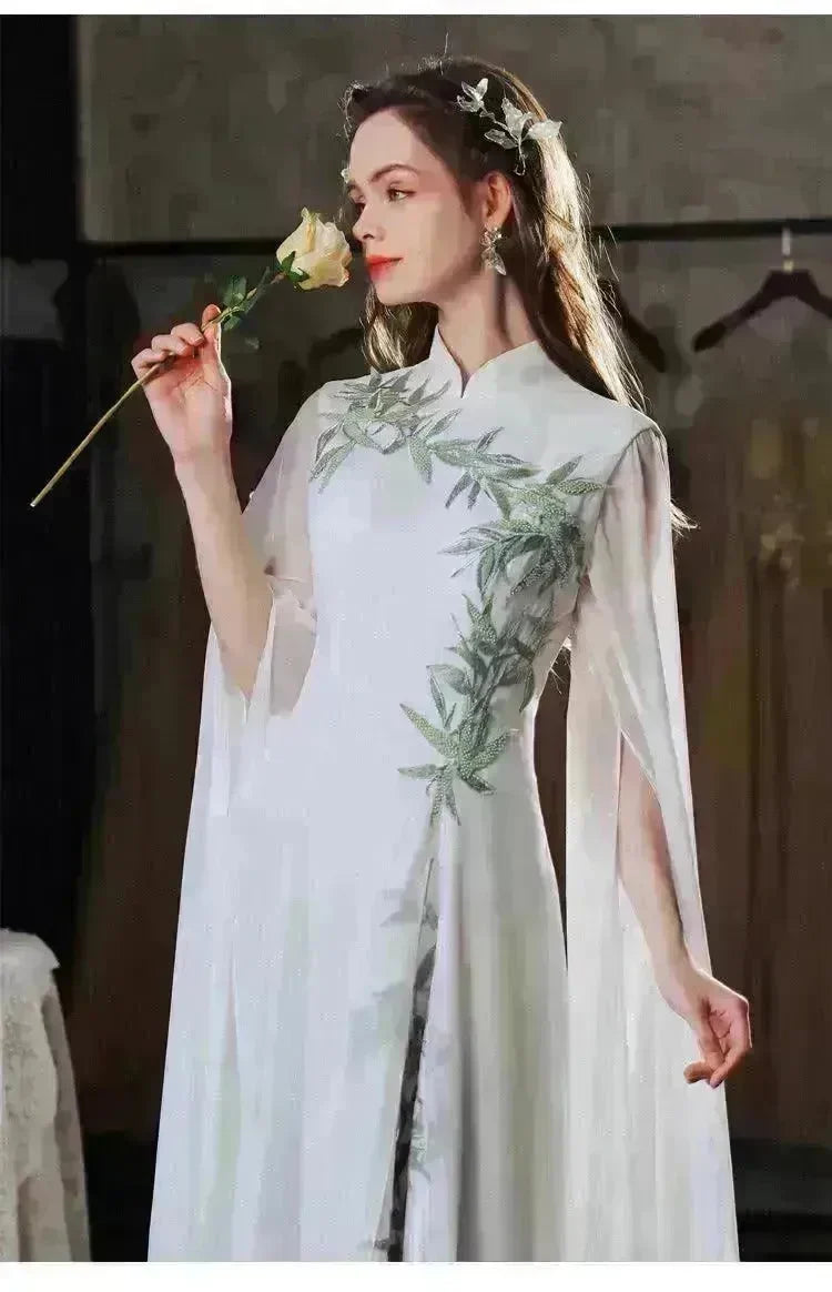 Elegant Luxurious Dinner Party Embroidered Dress for Classy Arab Dubai Turkey Women - EX-STOCK CANADA