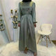 Elegant Solid Color Abaya Dress Robe for Arab Dubai Turkey Middle East Women. - EX-STOCK CANADA