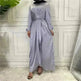 Elegant Solid Color Abaya Dress Robe for Arab Dubai Turkey Middle East Women. - EX-STOCK CANADA