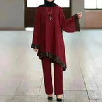 Elegant Two piece Dress Suit for Classy Arab Dubai Turkey Middle East Women Outfit set - EX-STOCK CANADA