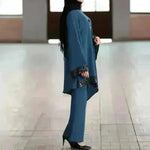 Elegant Two piece Dress Suit for Classy Arab Dubai Turkey Middle East Women Outfit set - EX-STOCK CANADA