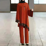 Elegant Two piece Dress Suit for Classy Arab Dubai Turkey Middle East Women Outfit set - EX-STOCK CANADA
