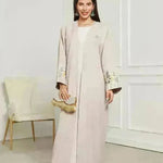 Embroidered Cardigan Abaya Dress Robe for Arab Dubai Turkey Middle East Women - EX-STOCK CANADA