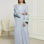 Embroidered Cardigan Abaya Dress Robe for Arab Dubai Turkey Middle East Women - EX-STOCK CANADA