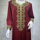 Embroidery Bronzing Lace Jalabiya Abaya Dress for Arab Dubai Turkey Middle Eastern Women - EX-STOCK CANADA