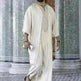 Ethnic Style Loose Casual Embroidery White Arab Robe - EX-STOCK CANADA