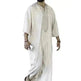 Ethnic Style Loose Casual Embroidery White Arab Robe - EX-STOCK CANADA