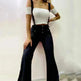 European And American High Waist Strap Casual Flared Pants - EX-STOCK CANADA
