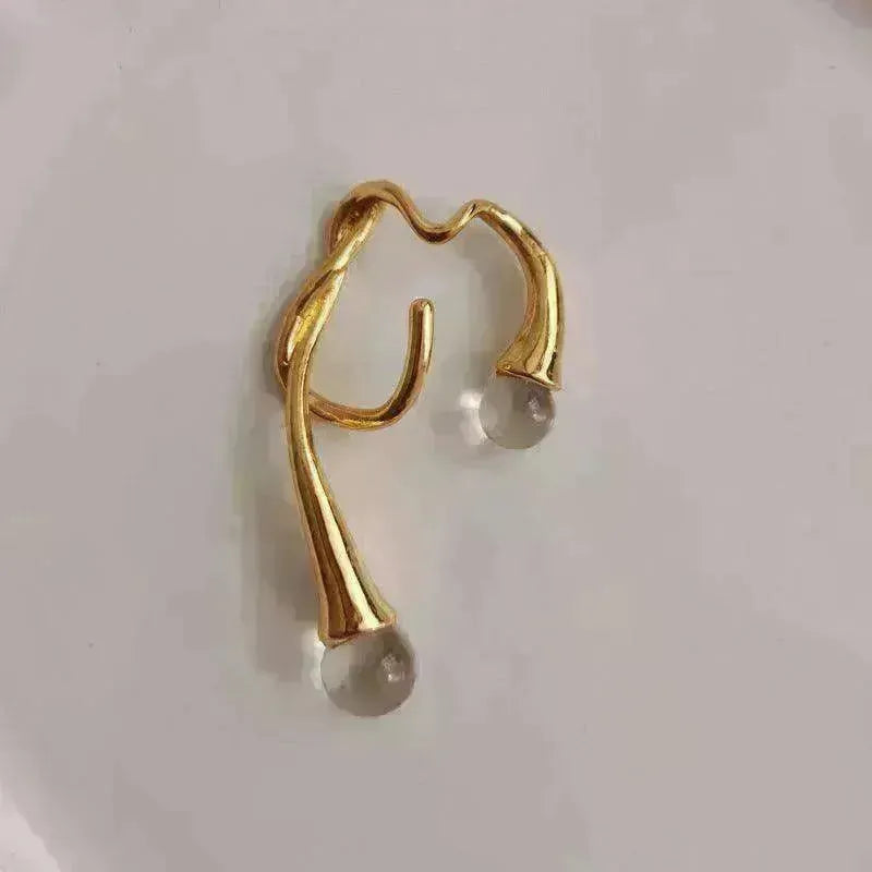 European and American pearl ear clip female irregular ear hook - EX-STOCK CANADA