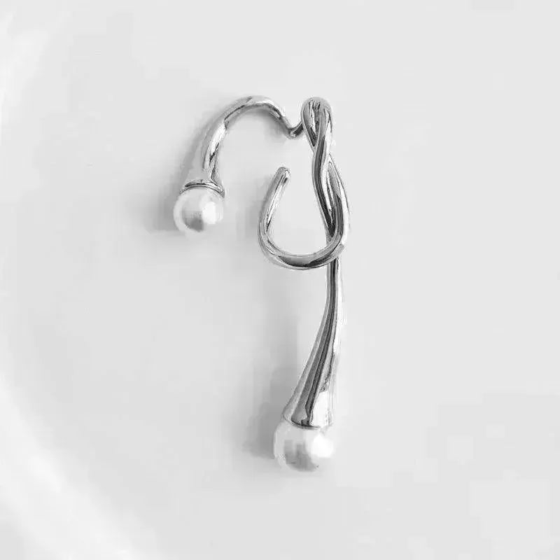 European and American pearl ear clip female irregular ear hook - EX-STOCK CANADA