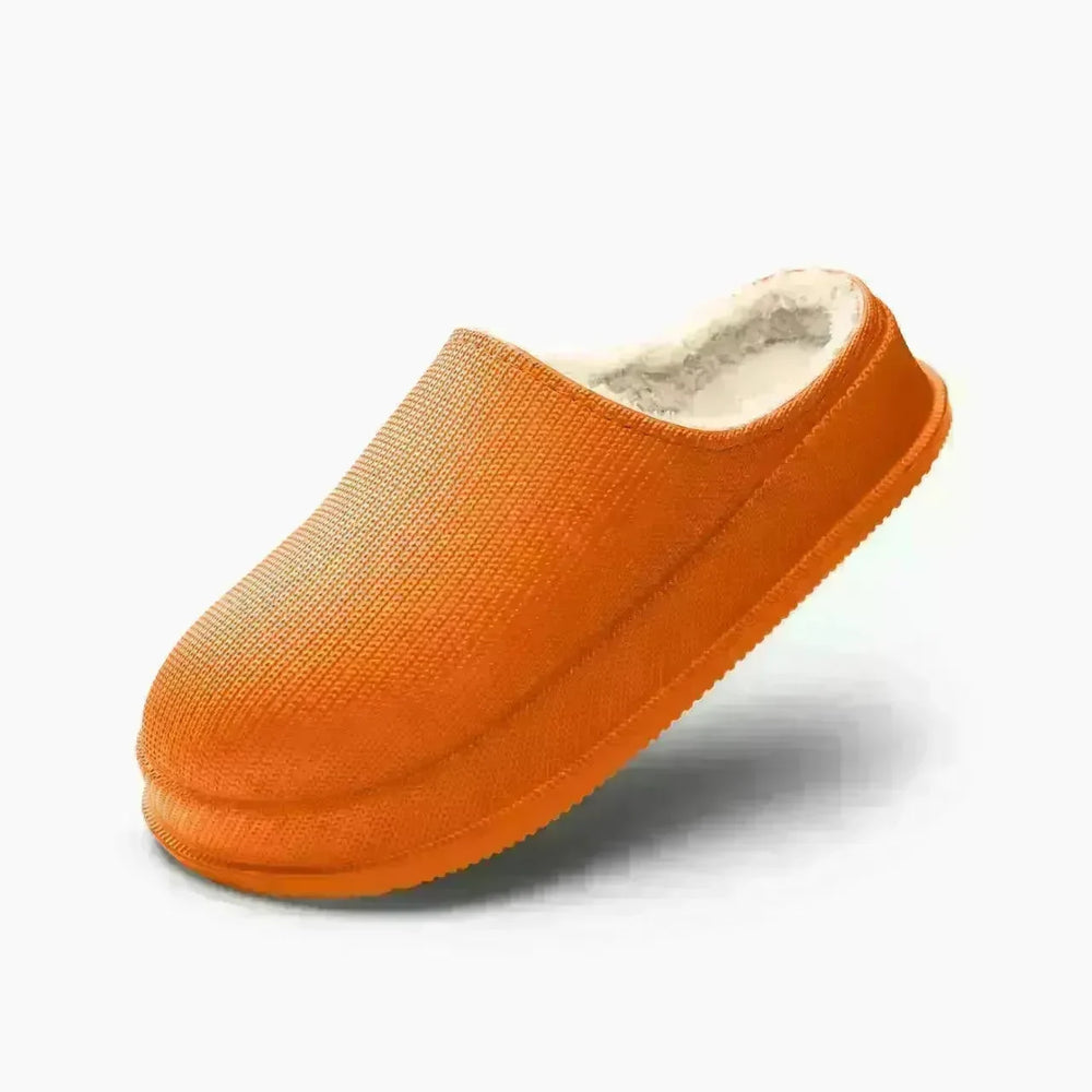 EVA Autumn And Winter Poop Feeling Plus Size Couple Waterproof Non-slip Warm Home Cotton Slippers - EX-STOCK CANADA