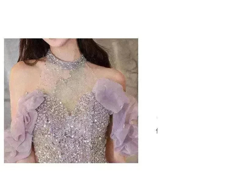 Evening Gown Women's Halter French Style - EX-STOCK CANADA