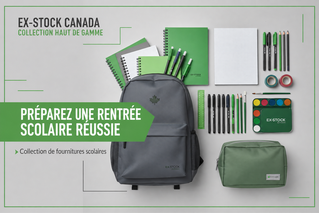 Bannière française des fournitures scolaires EX-STOCK