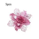 Glitter Artifical Christmas Flowers Christmas Tree Decorations For Home Fake Flowers Xmas Ornaments New Year Decor - EX-STOCK CANADA