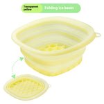 Household Silicone Folding Basin Ice Tray Ice Facial Care Ice-bath Wash Basin 