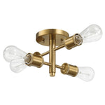 Ephemeral Four Lights Semi Flush Mount Retro Hallway Kitchen Bedroom Living Room Ceiling Pendant 11 W X 6.5 H EX-STOCK