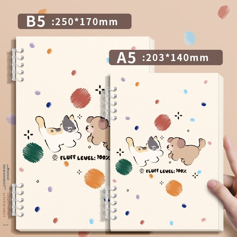 Two notebooks with animal illustrations and dimensions displayed.