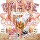 Bachelor Party Balloon Set – Bride Shoulder Strap, Diamond Ring & Rose Gold Foil Balloons