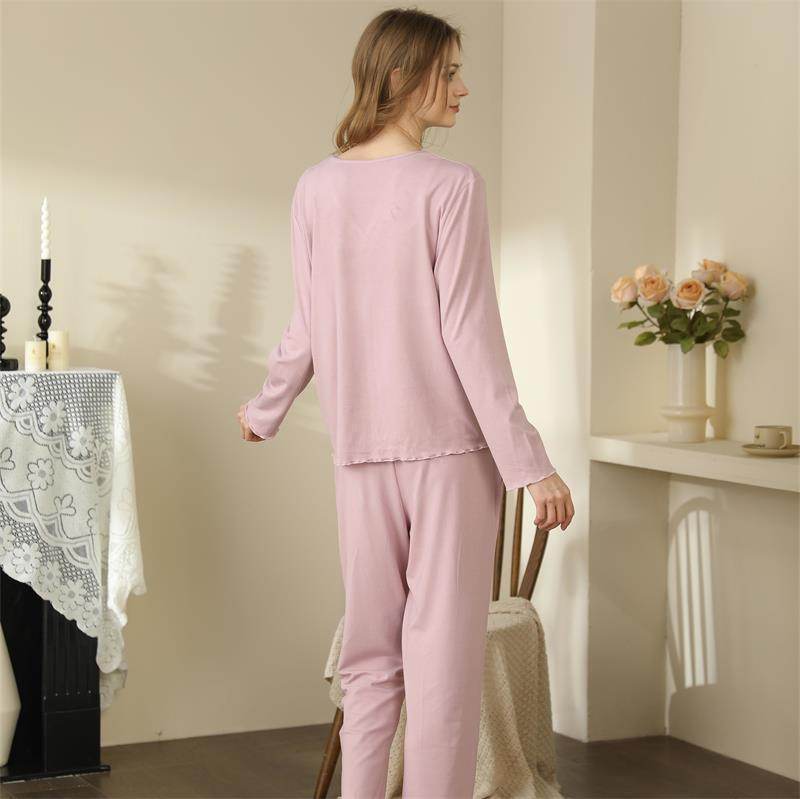 Homewear With Braces Cardigan French Style Three-piece Pajamas For Women - EX-STOCK Canada