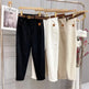 Plus Size Women's High Waist Denim Thick Trousers - EX-STOCK CANADA