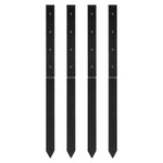 Fence Post Anchor Repair Kit, 4 Pack Inner Diameter 2 X2 Inches Heavy Duty Steel Fence Post Support Stakes, Anchor Ground Spike For Repair Tilted, Broken Wood Fence Post EX-STOCK