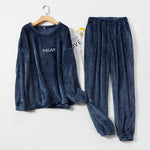 Flannel Pajamas Sets Winter Home Clothes For Women Men Sleepwear Couple - EX-STOCK Canada