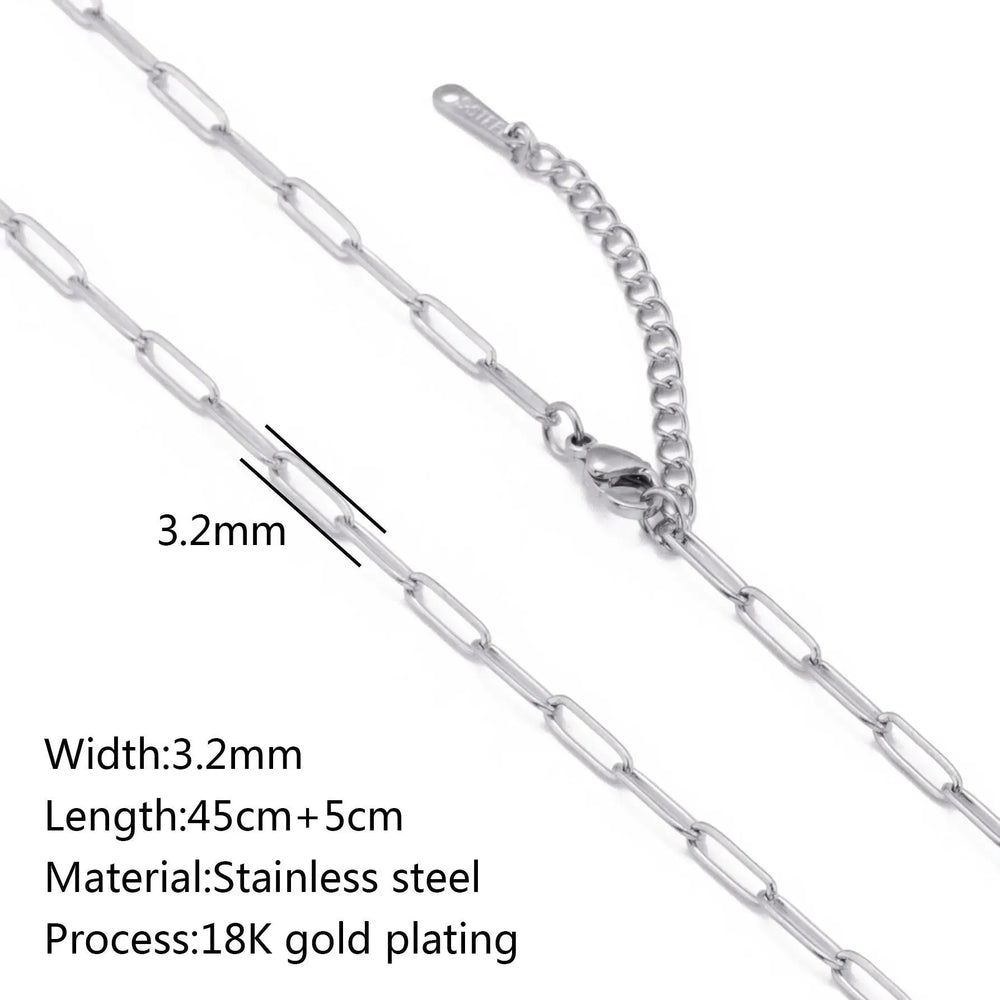 Stainless Steel Vacuum Vapor Plating 18K Gold Color Protection Lip Chain Necklace - EX-STOCK CANADA