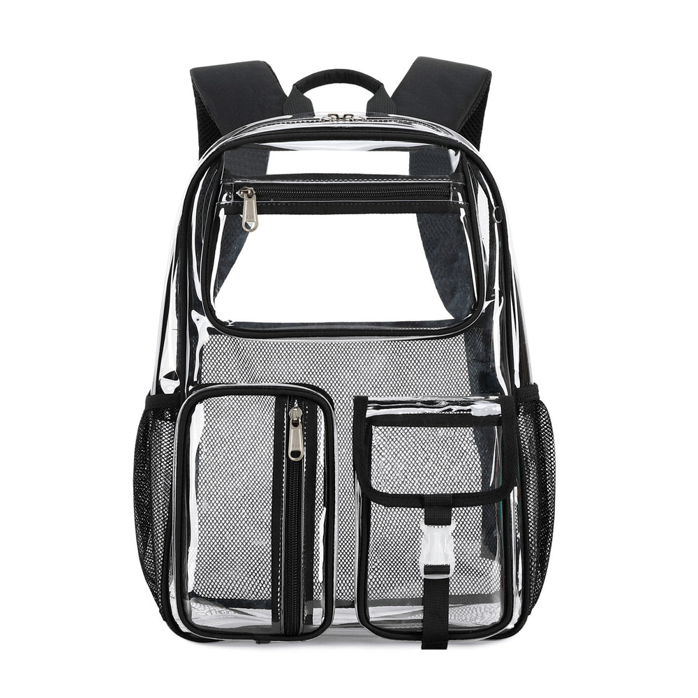 Clear Transparent Large Capacity Backpack – School & Travel Bag | Black, Gray, Pink, Lavender
