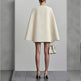 Women's Elegant Solid Color V Neck Double-Breasted Cape Blazer Dress Spring & Summer Party Banquet Outfit EX-STOCK