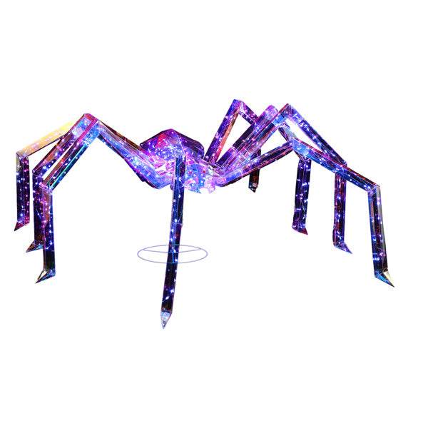 3ft Prism Spider, Illusion, 340 Purple Copper Wire Light, 4.5V 3.6W Halloween Standing Decoration US Specification EX-STOCK