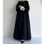 Women's Fashion Muslim Dress Lace-up Waist-controlled Baggy Coat Long - EX-STOCK Canada