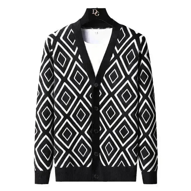 Slim fit  High-end Knitted Cardigan Sweater For Men - EX-STOCK CANADA