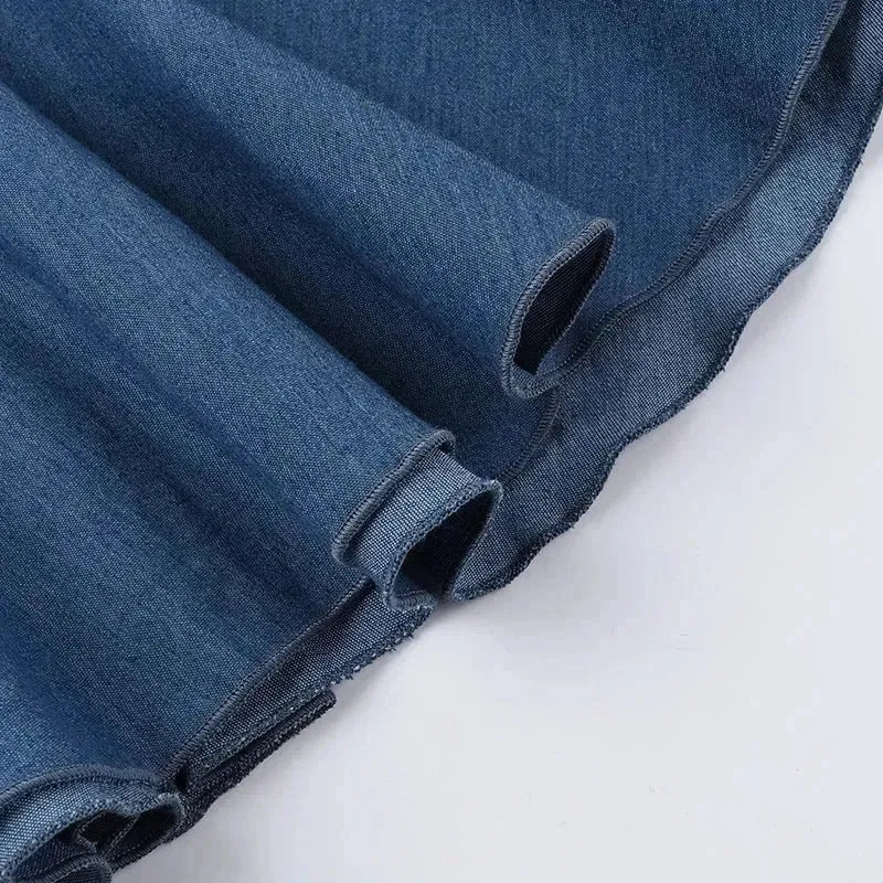 Fashion Tube Top Denim short mini Dress for Club - EX-STOCK CANADA