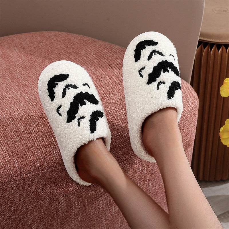 Funny Bat Slipper Halloween Pumpkin Flat Indoor House Shoes For Women Men Soft Plush Cozy Horror Fashion Halloween Gifts EX-STOCK