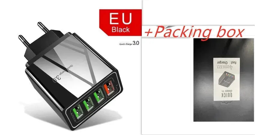 Illuminated 4USB Mobile Phone Charger 3A Charging Head - EX-STOCK CANADA