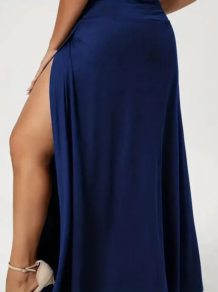 Women's High Waist Slit Solid Color Side Slit Maxi Skirt - EX-STOCK CANADA