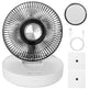 Foldable Rechargeable LED Desk Fan Wall Mounted Fan With Magnetic Remote Hanging Oscillating Fan With 4 Speeds 2 Brightness Time Setting Automatic Rotation EX-STOCK