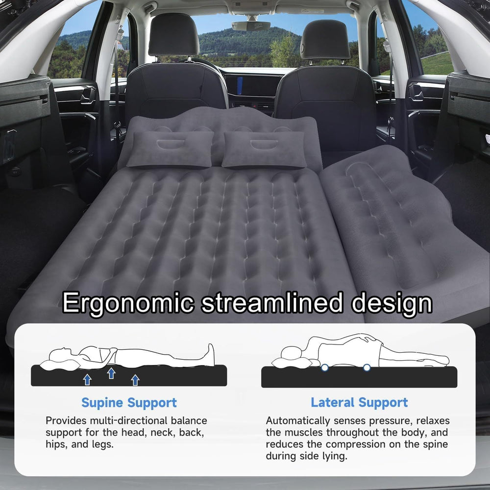 Car Air Mattress, Inflatable SUV Truck Air Mattress Back Seat Camping Bed Thickened Car Sleeping Pad For Travel, Car Bed SUV Mattress With 2 Pillows EX-STOCK