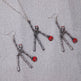 3pcs Halloween Skeleton Earrings And Necklace Set Creative Retro Personality Jewelry Accessories EX-STOCK