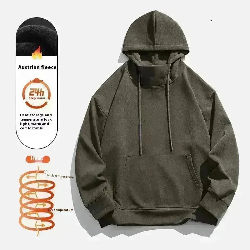 American Fleece Lined Drawstring Hoodie Sweatshirt Pullover for Men - EX-STOCK CANADA