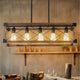 5 Lights Vintage Farmhouse Chandelier For Kitchen, Living Room, Dining Room Walnut - No Bulbs - EX-STOCK Canada
