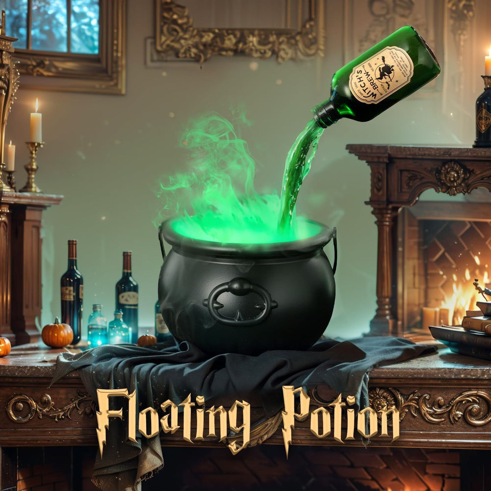Halloween Black Wizard Bowl Magic Float Bottle And Diffuser Indoor Home Bar Magic Party Horror Ghost Props Halloween Decoration EX-STOCK