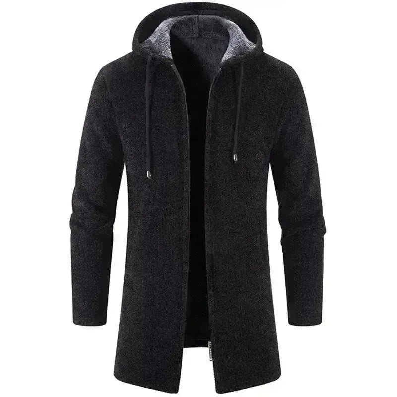 Plus Fleece Trend And Handsome All-match Cardigan For Men