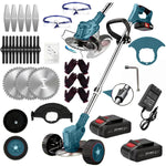 21V Electric Weed Eater With Wheels,Cordless Battery Weed Wacker With Charger, 2Batteries,3 In 1 Brush Cutter String Trimmer Grass Trimmer Lawn Mower,Edger For Garden And Yard Lawn,dealsforyoudays EX-STOCK Canada 