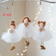 Christmas White Tulle Skirt Golden Wings Angel Girl Pendant EX-STOCK Canada 